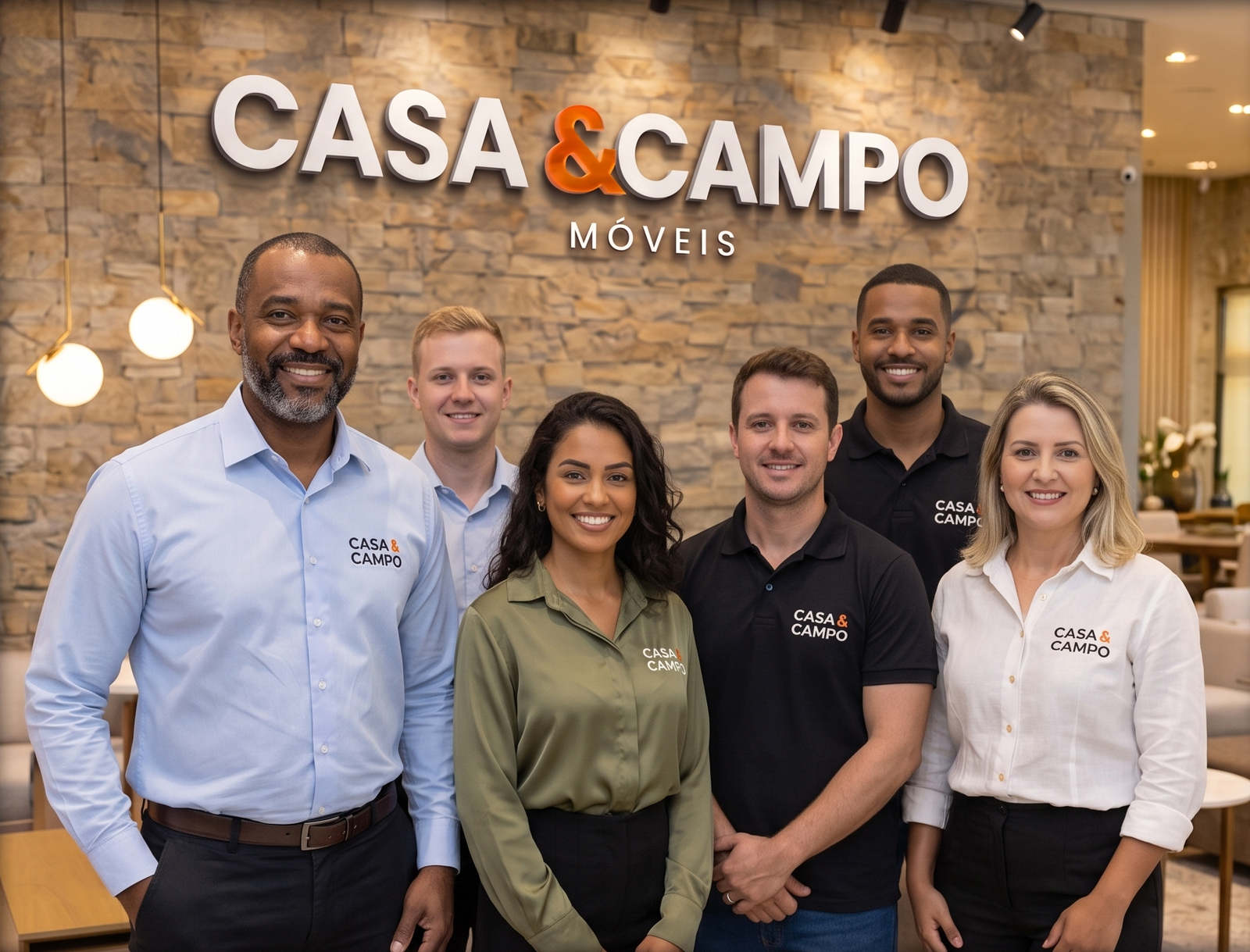 Equipe da Casa & Campo no centro de distribuição
